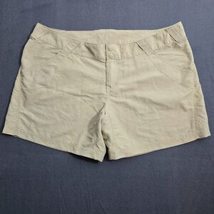 Columbia PFG Omni Shade Women XL Shorts Beige Fishing Hiking Outdoor